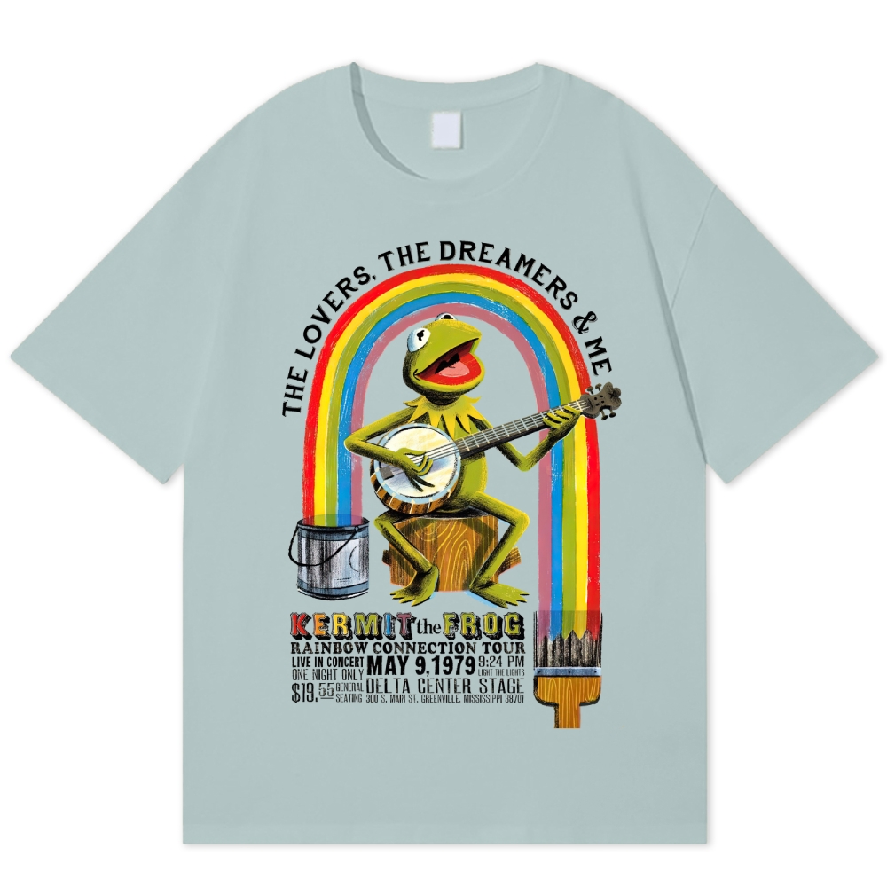 "Rainbow Connection Tour" Kermit the Frog Cotton T-shirt 