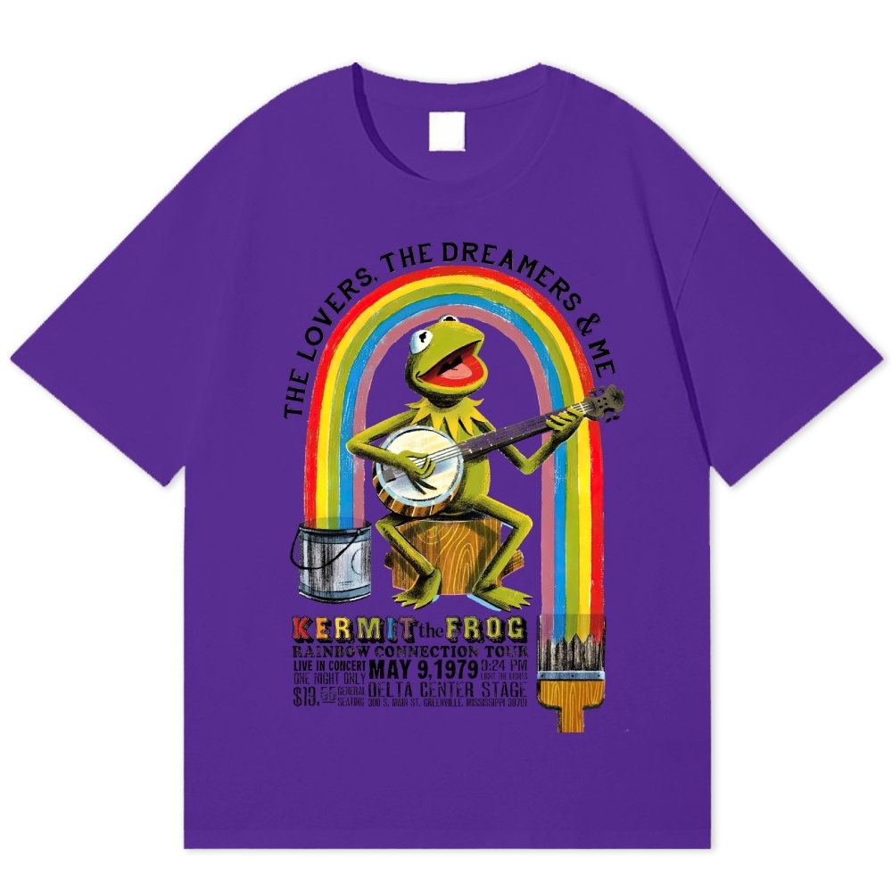 "Rainbow Connection Tour" Kermit the Frog Cotton T-shirt 