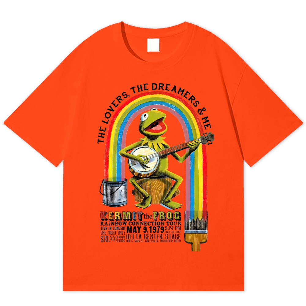 "Rainbow Connection Tour" Kermit the Frog Cotton T-shirt 