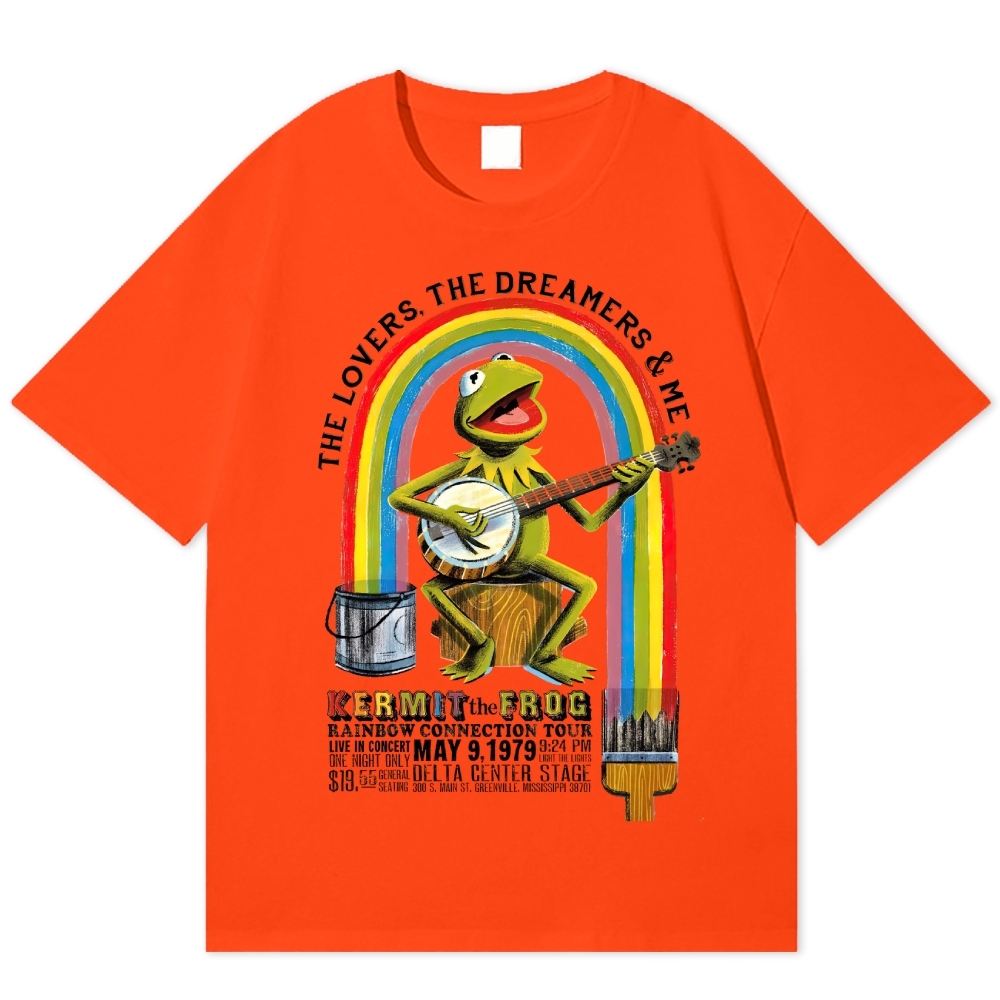 "Rainbow Connection Tour" Kermit the Frog Cotton T-shirt 