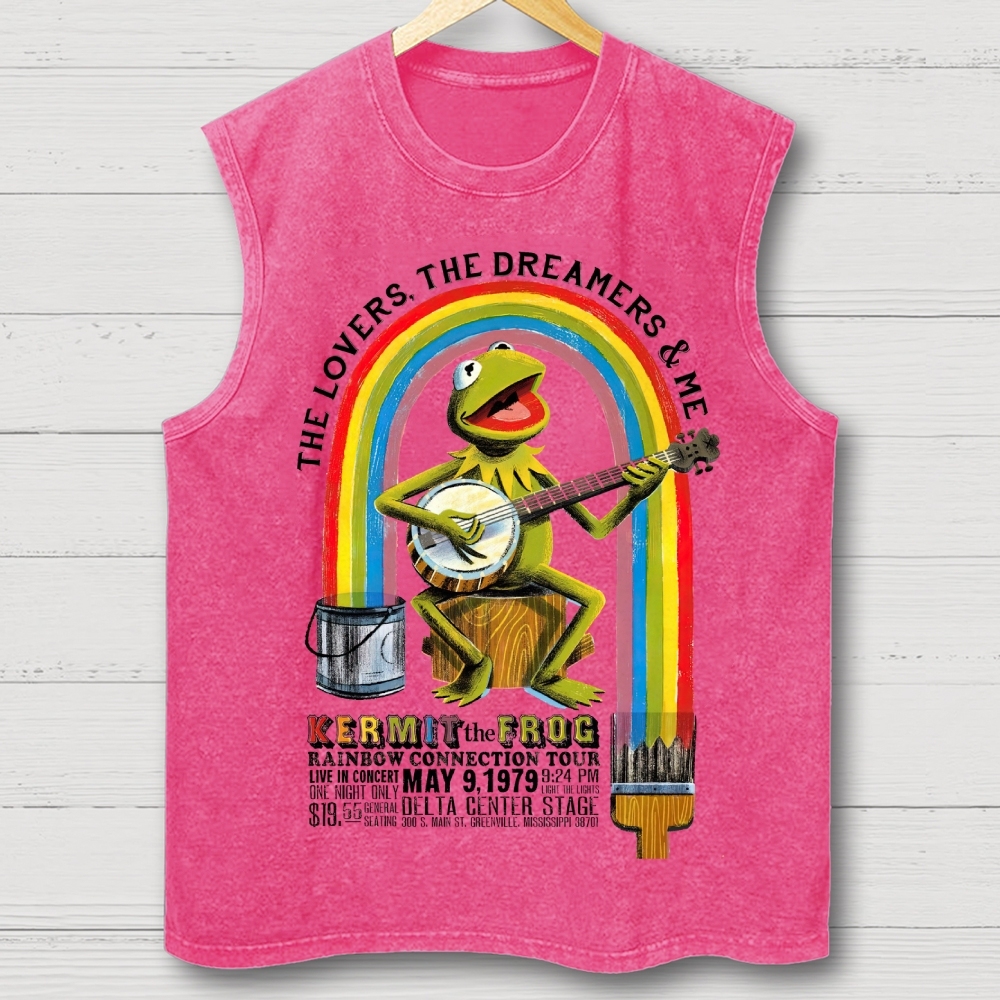 "Rainbow Connection Tour" Kermit the Frog Washed Vest