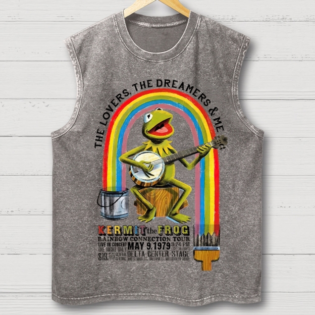 "Rainbow Connection Tour" Kermit the Frog Washed Vest