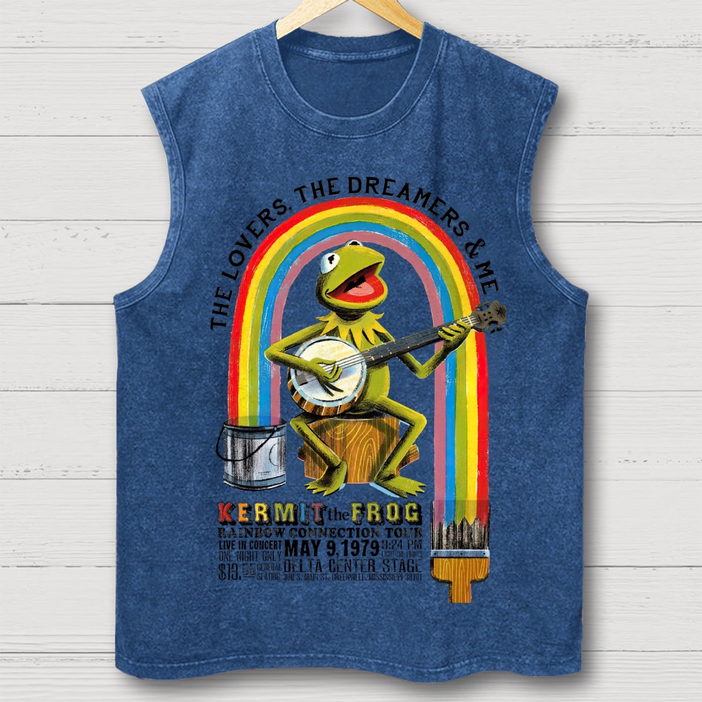 "Rainbow Connection Tour" Kermit the Frog Washed Vest