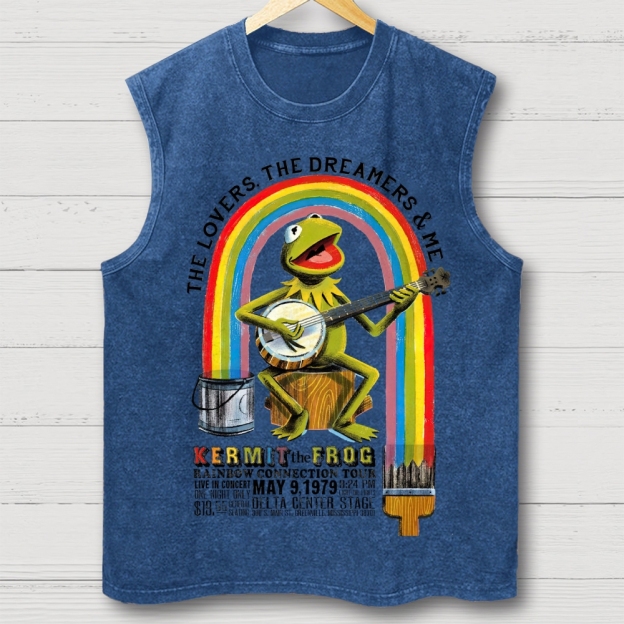 "Rainbow Connection Tour" Kermit the Frog Washed Vest