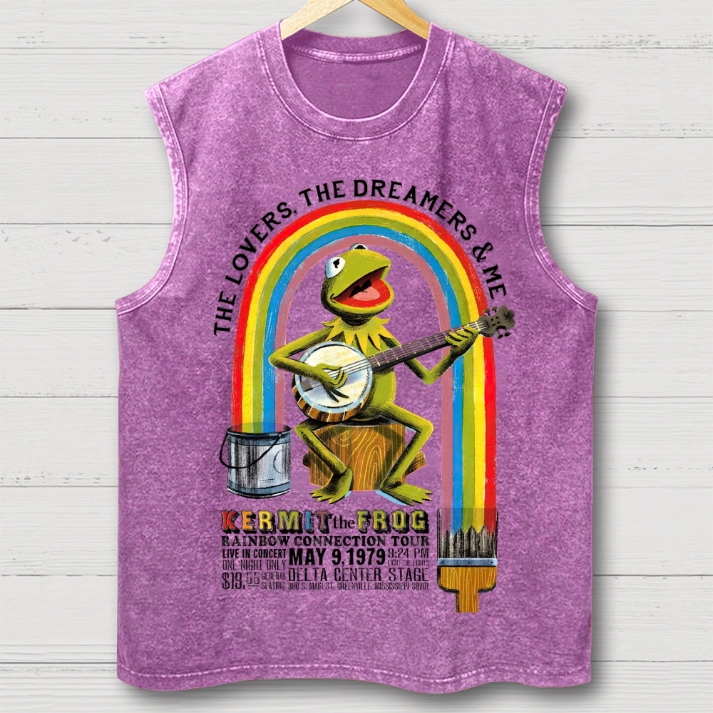 "Rainbow Connection Tour" Kermit the Frog Washed Vest