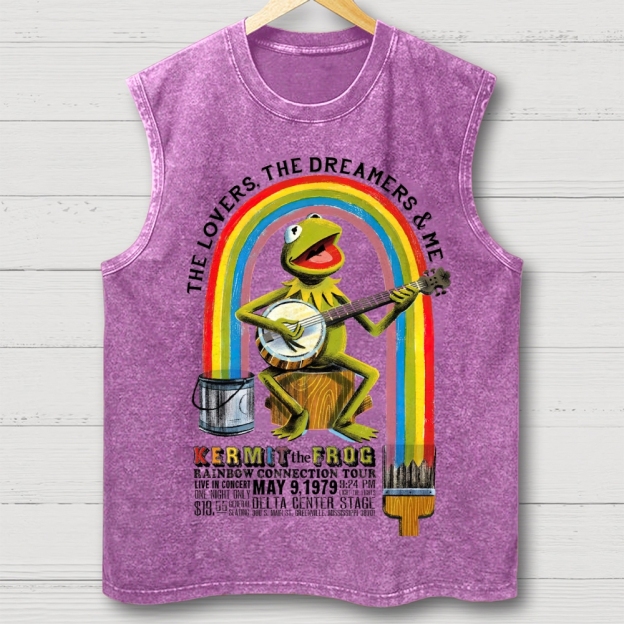 "Rainbow Connection Tour" Kermit the Frog Washed Vest