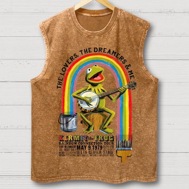 "Rainbow Connection Tour" Kermit the Frog Washed Vest