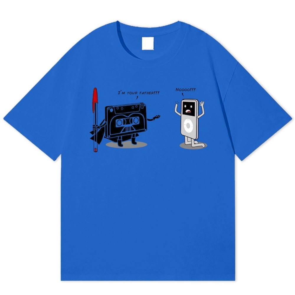 "I'm Your Father" Cassette vs iPod Parody Cotton T-shirt