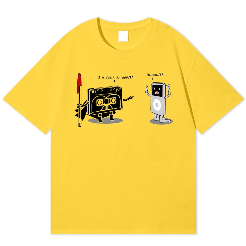 "I'm Your Father" Cassette vs iPod Parody Cotton T-shirt