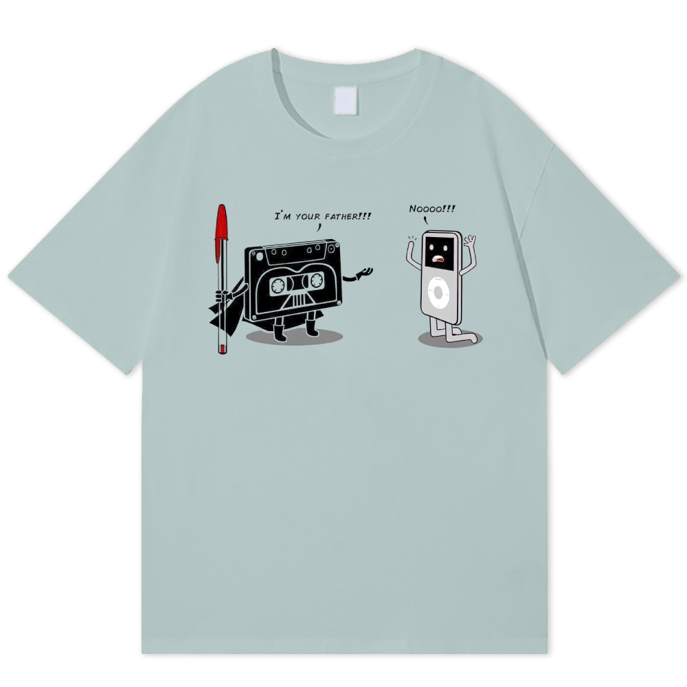 "I'm Your Father" Cassette vs iPod Parody Cotton T-shirt