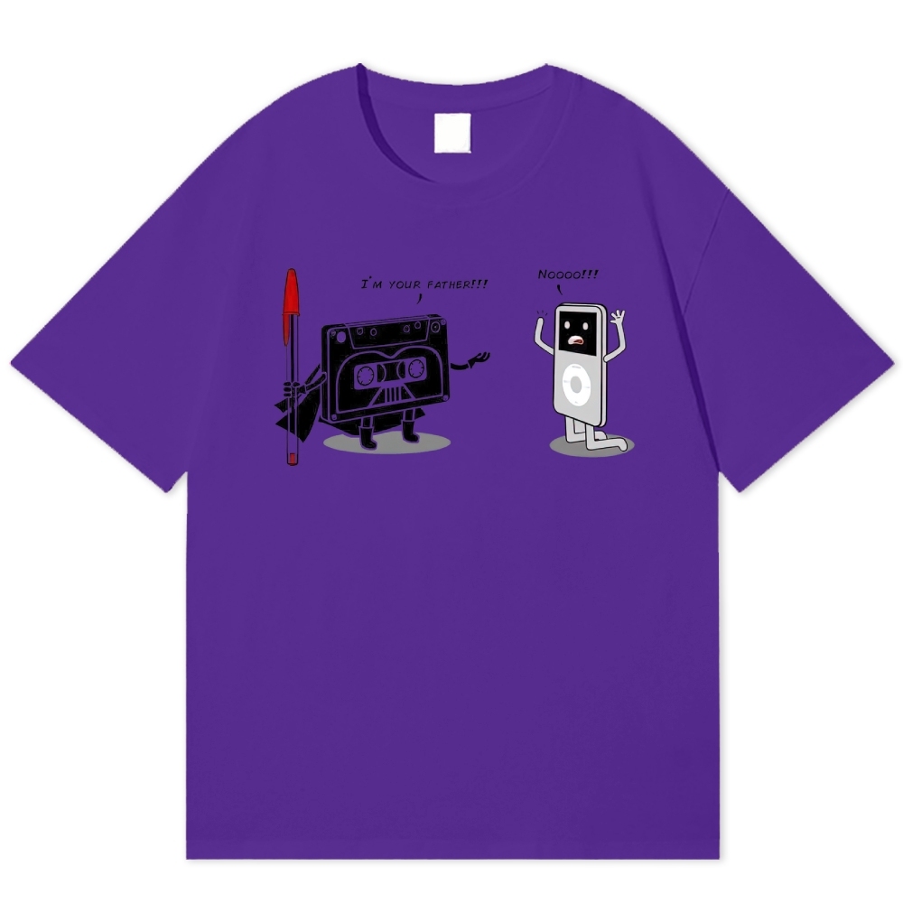 "I'm Your Father" Cassette vs iPod Parody Cotton T-shirt