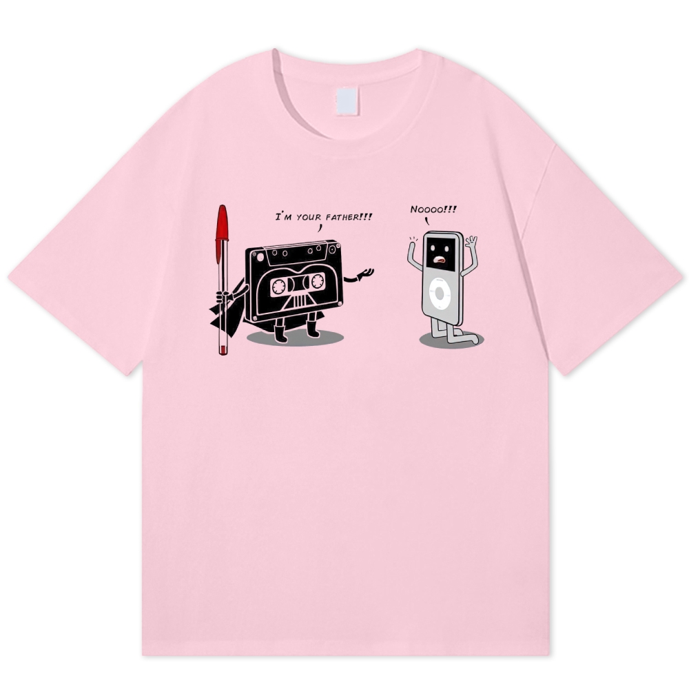 "I'm Your Father" Cassette vs iPod Parody Cotton T-shirt