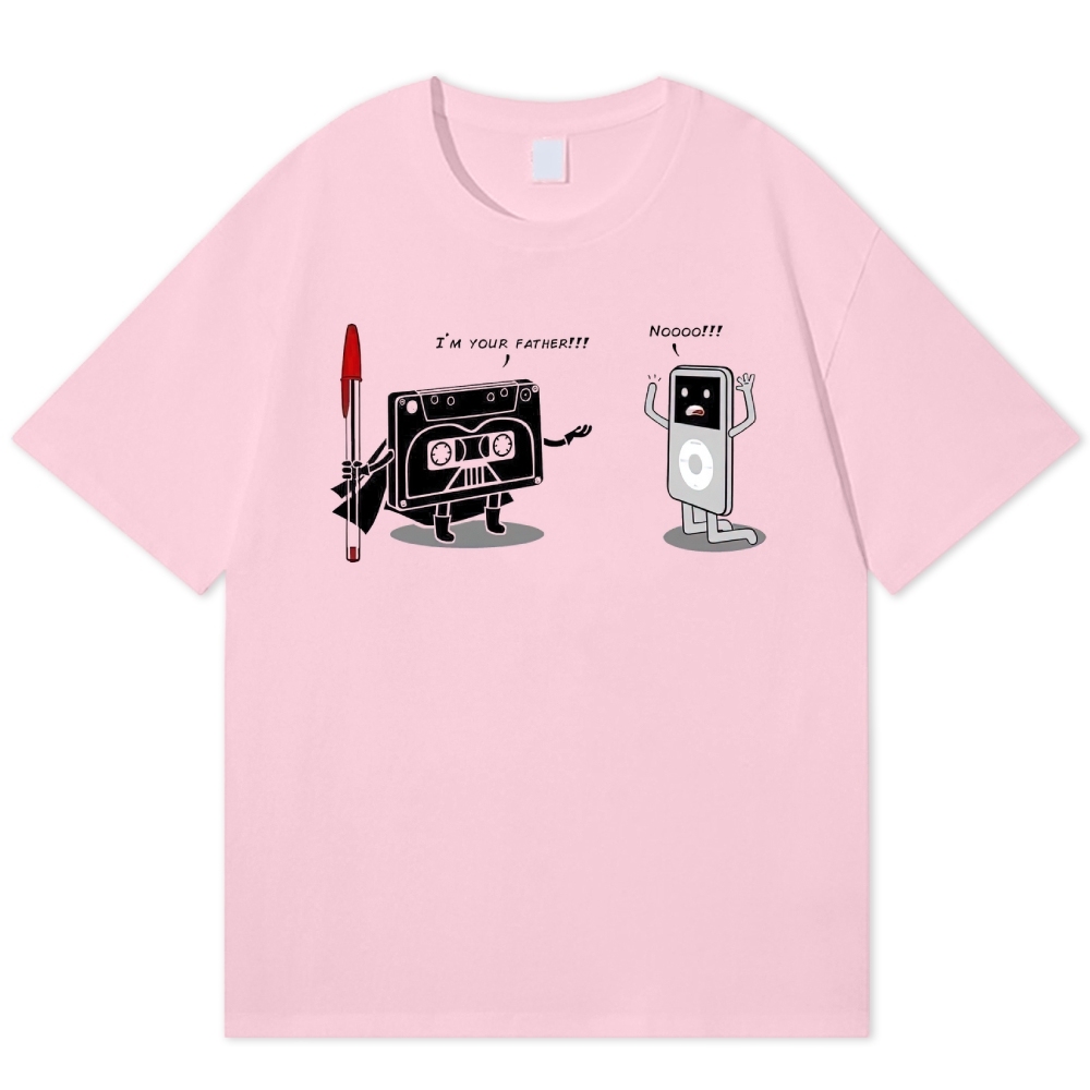 "I'm Your Father" Cassette vs iPod Parody Cotton T-shirt