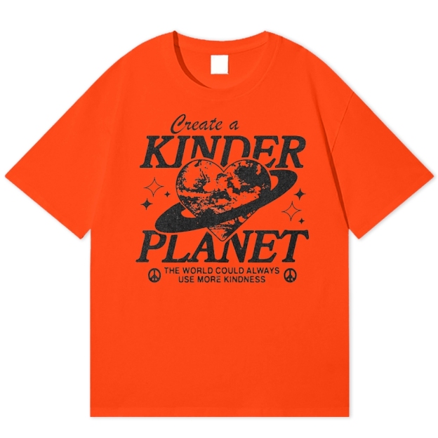 "Create a Kinder Planet" Peace Cotton T-shirt