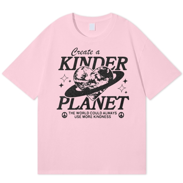 "Create a Kinder Planet" Peace Cotton T-shirt