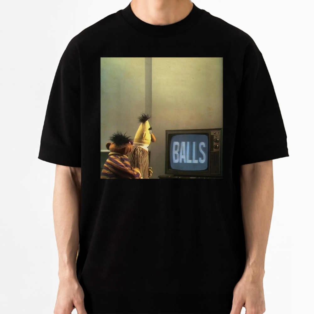 "Balls" Bert & Ernie Meme Cotton T-shirt