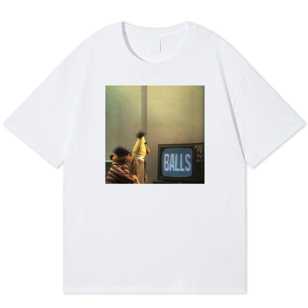"Balls" Bert & Ernie Meme Cotton T-shirt