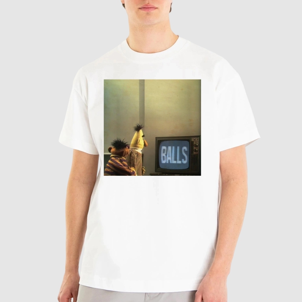 "Balls" Bert & Ernie Meme Cotton T-shirt