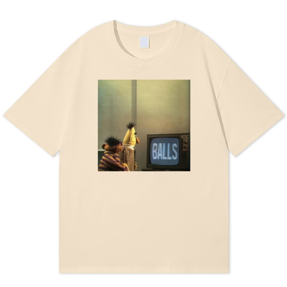 "Balls" Bert & Ernie Meme Cotton T-shirt