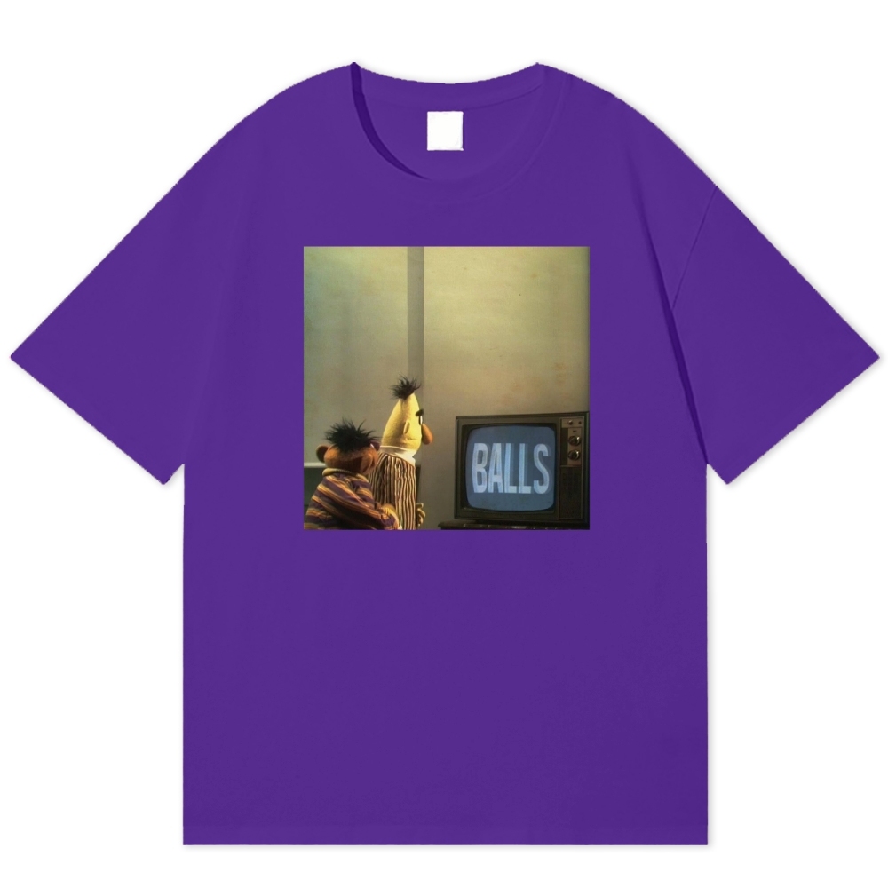 "Balls" Bert & Ernie Meme Cotton T-shirt