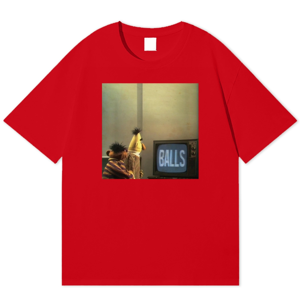 "Balls" Bert & Ernie Meme Cotton T-shirt