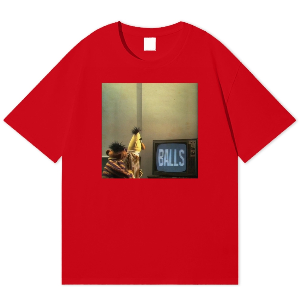 "Balls" Bert & Ernie Meme Cotton T-shirt