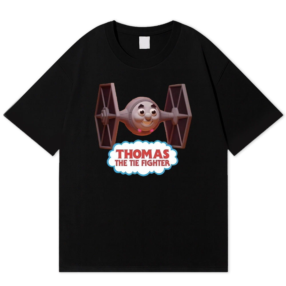 "Thomas the Tie Fighter" Parody Cotton T-shirt