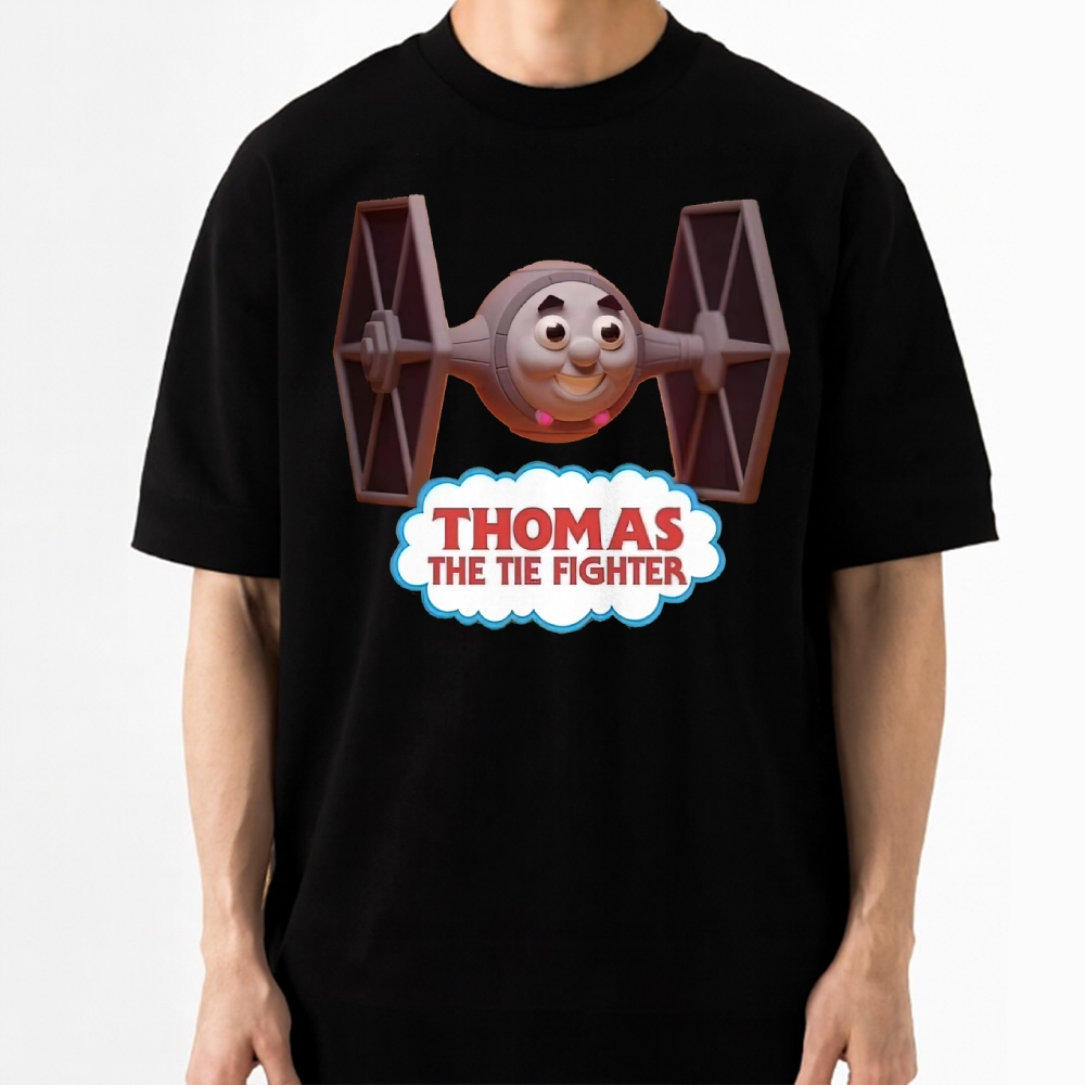 "Thomas the Tie Fighter" Parody Cotton T-shirt