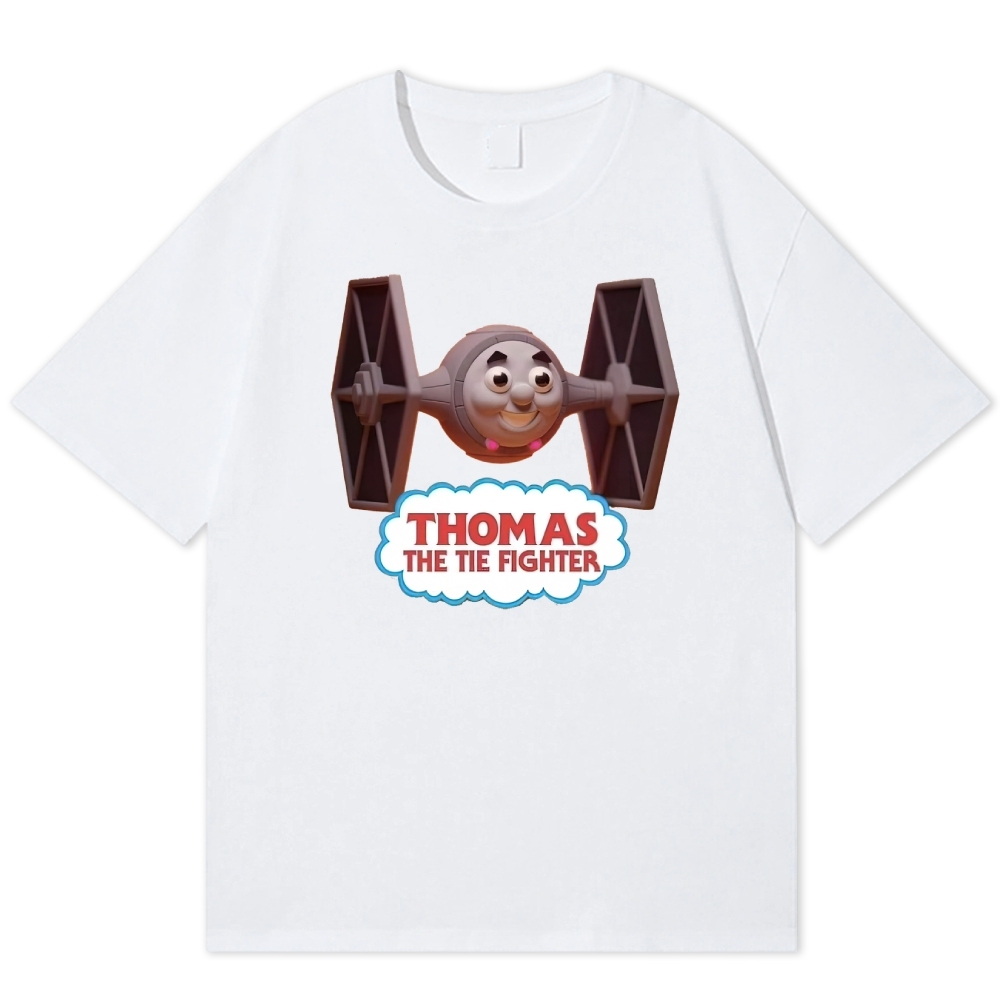 "Thomas the Tie Fighter" Parody Cotton T-shirt