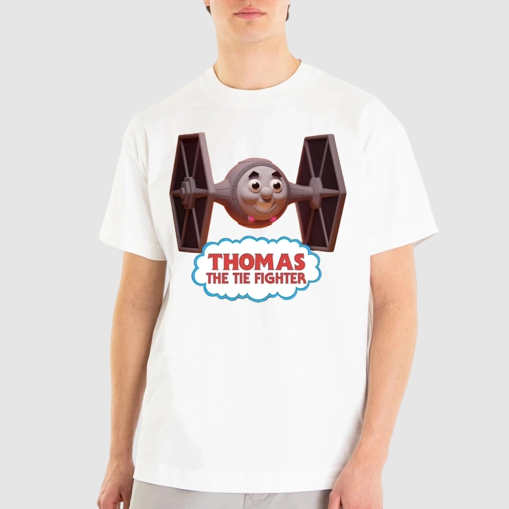 "Thomas the Tie Fighter" Parody Cotton T-shirt