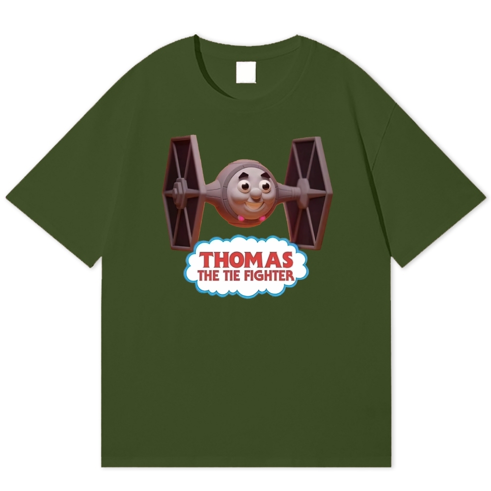 "Thomas the Tie Fighter" Parody Cotton T-shirt