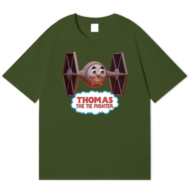 "Thomas the Tie Fighter" Parody Cotton T-shirt