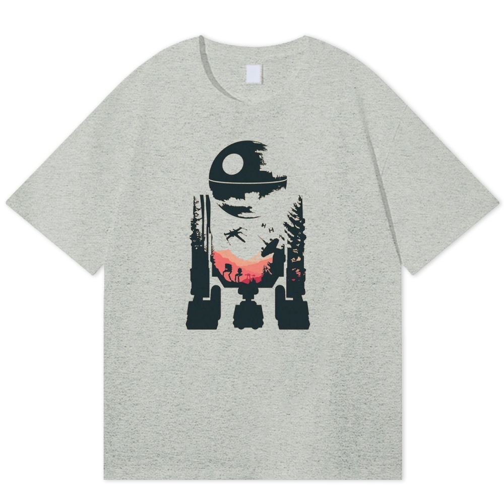 "R2-D2 Endor Landscape" Cotton T-shirt