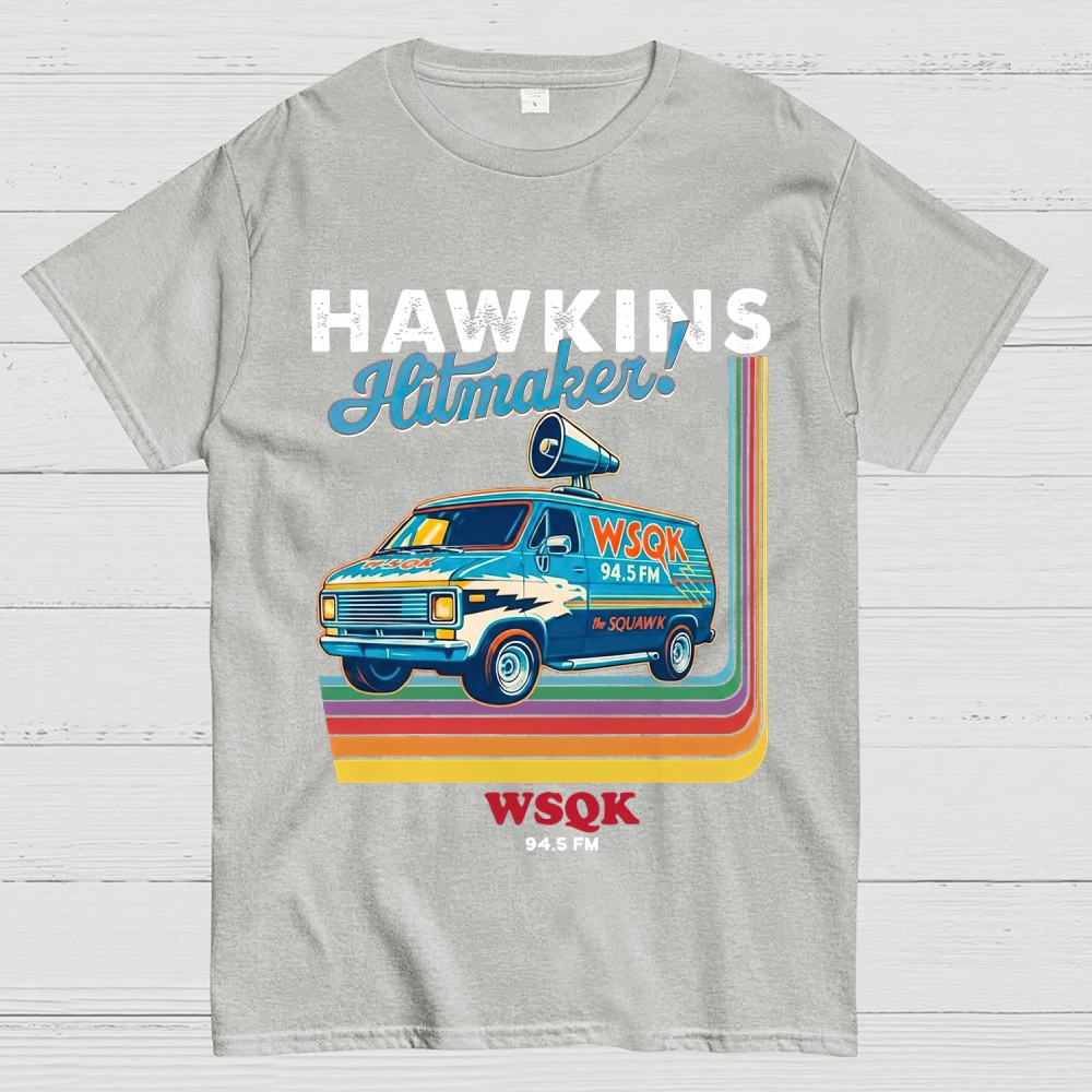 "Hawkins Hitmaker!" Retro Van Cotton T-shirt