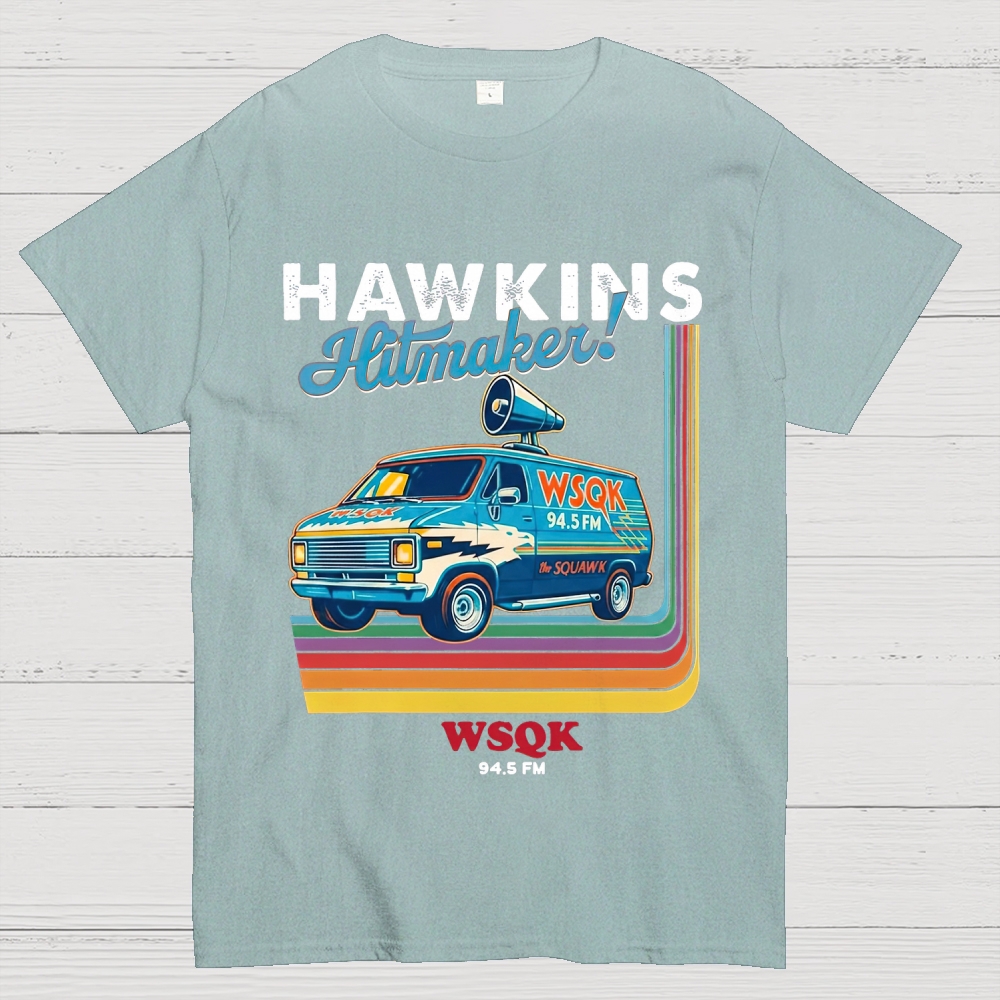 "Hawkins Hitmaker!" Retro Van Cotton T-shirt