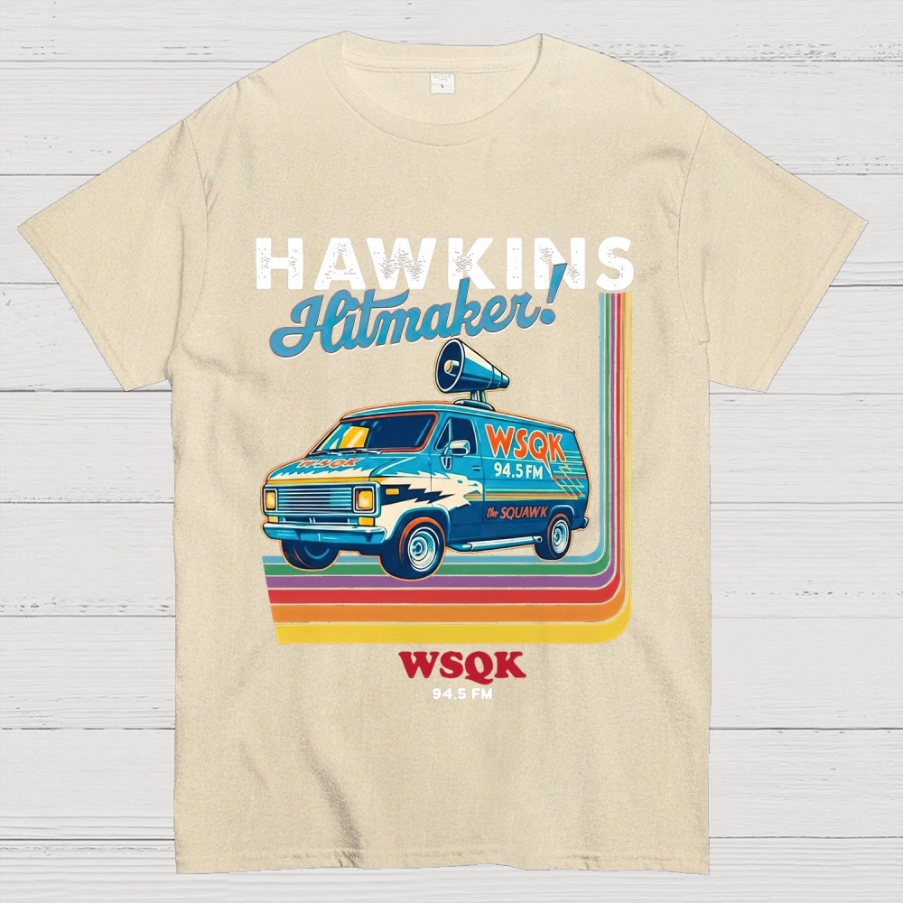 "Hawkins Hitmaker!" Retro Van Cotton T-shirt