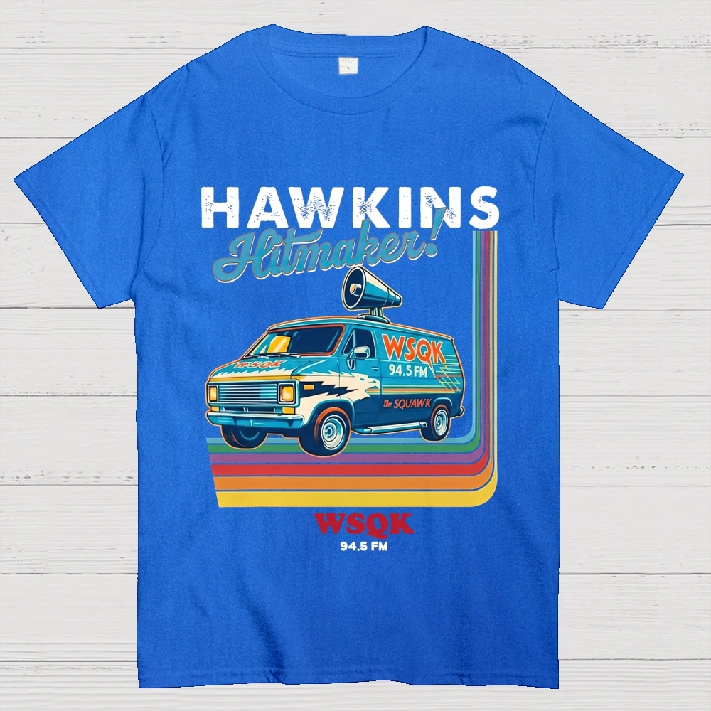 "Hawkins Hitmaker!" Retro Van Cotton T-shirt