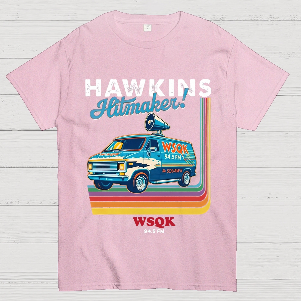 "Hawkins Hitmaker!" Retro Van Cotton T-shirt