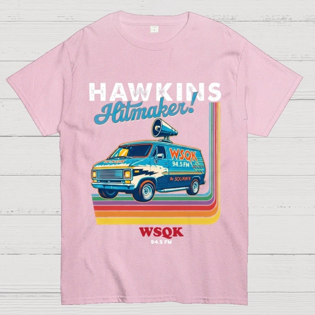 "Hawkins Hitmaker!" Retro Van Cotton T-shirt