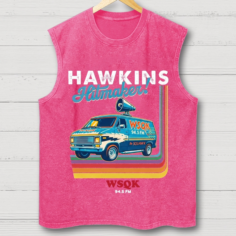 "Hawkins Hitmaker!" Retro Van Washed Vest