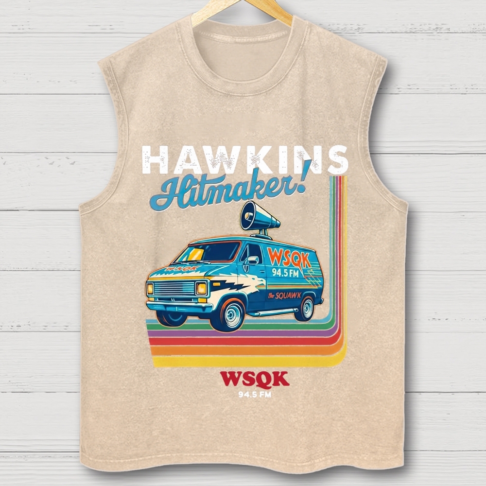 "Hawkins Hitmaker!" Retro Van Washed Vest