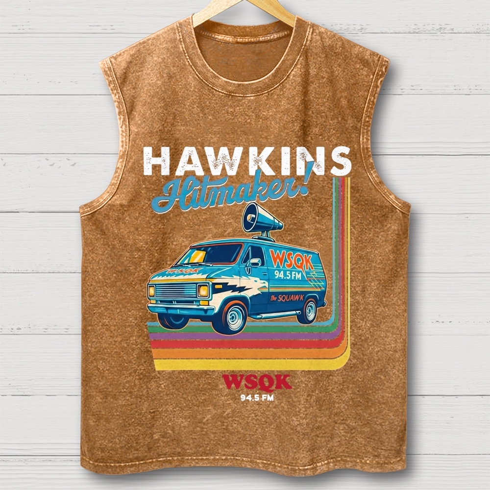 "Hawkins Hitmaker!" Retro Van Washed Vest