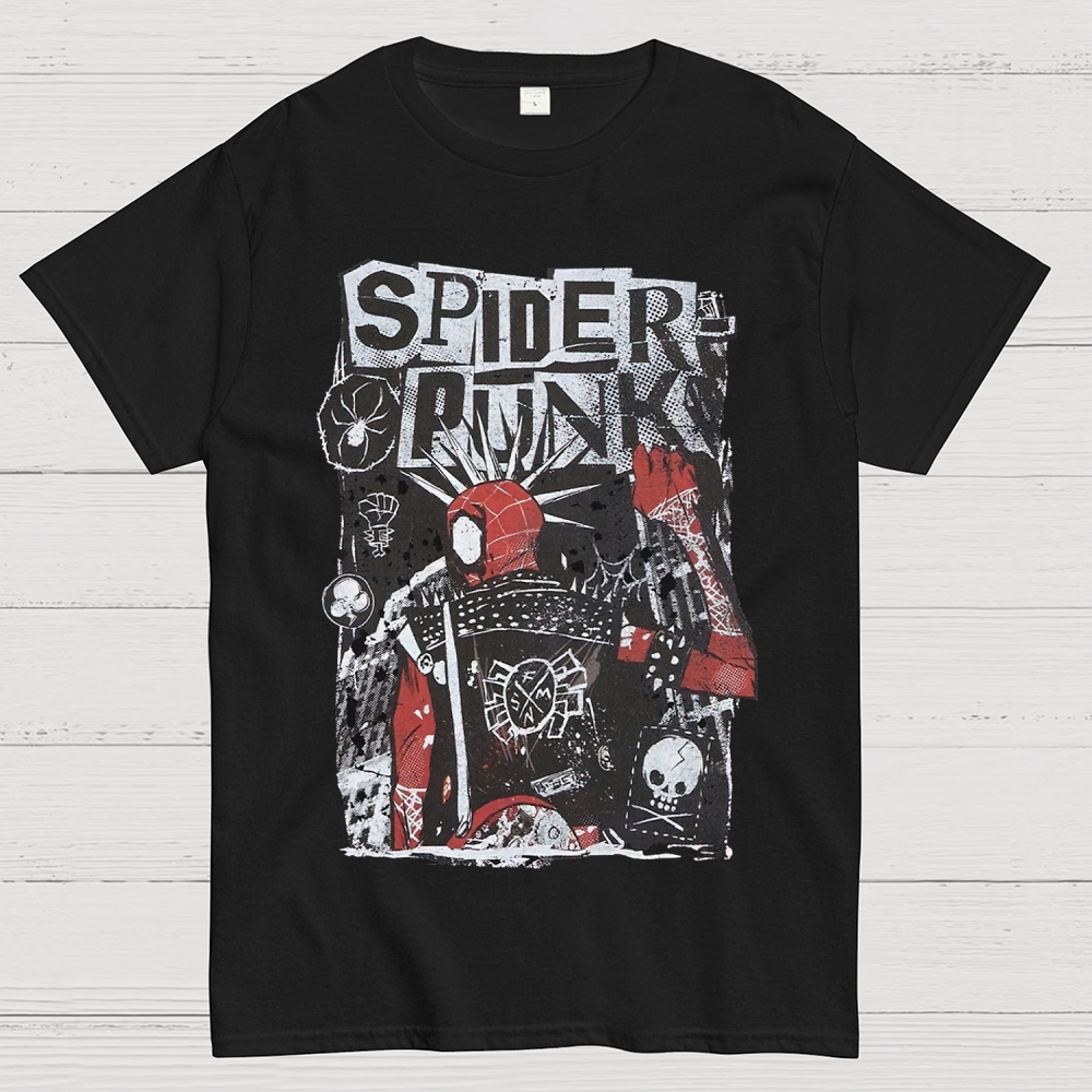 "Spider-Punk" Punk Rock Cotton T-shirt 