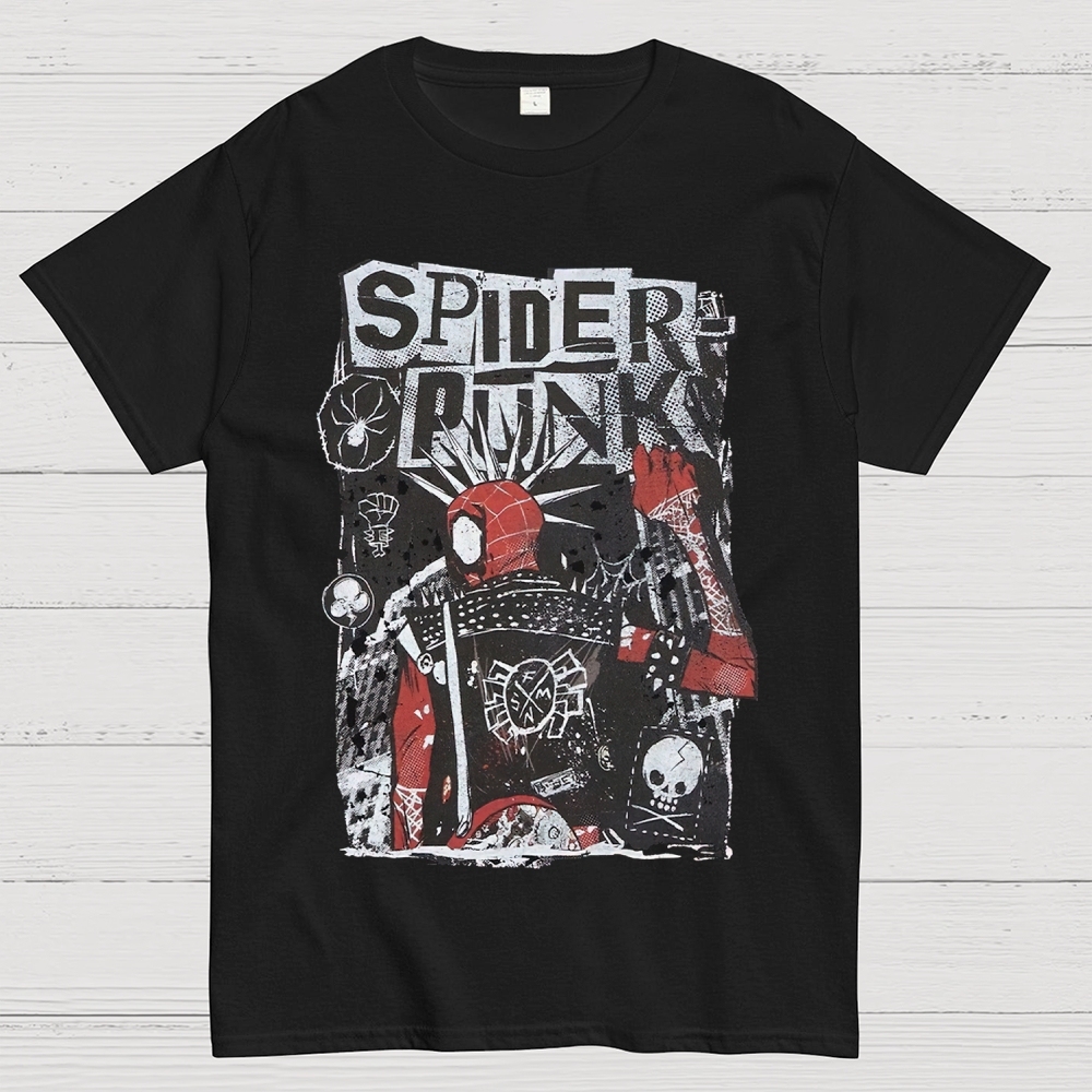 "Spider-Punk" Punk Rock Cotton T-shirt