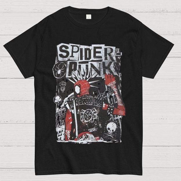 "Spider-Punk" Punk Rock Cotton T-shirt 