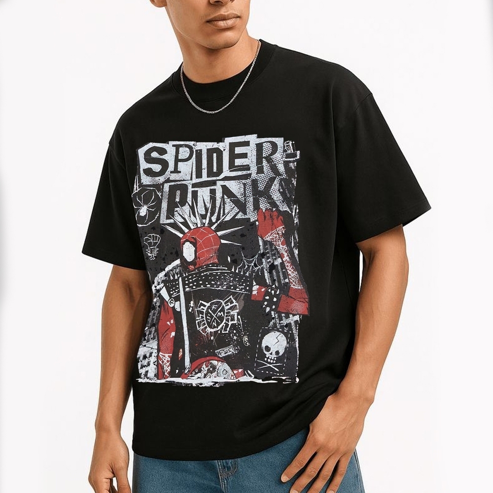 "Spider-Punk" Punk Rock Cotton T-shirt 