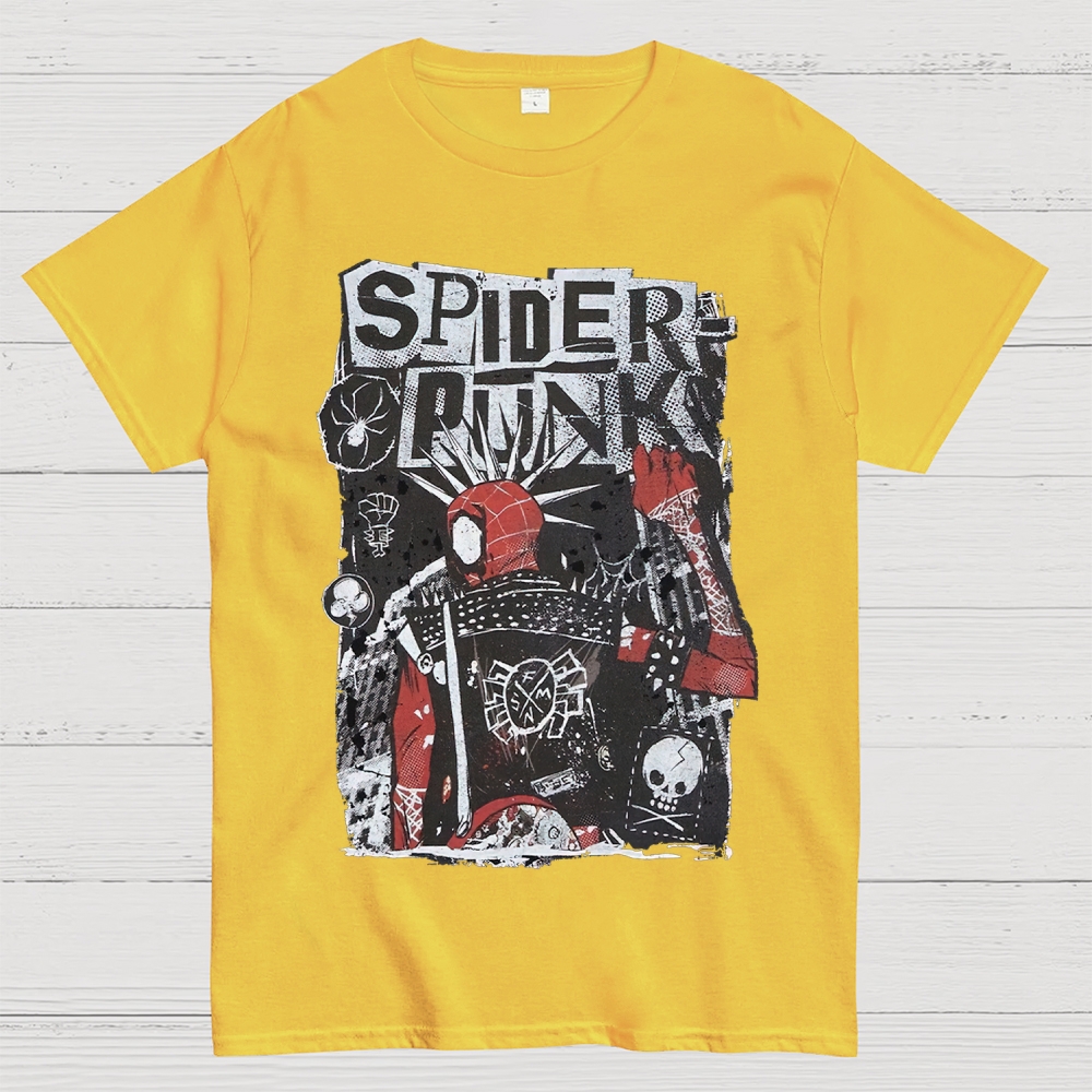 "Spider-Punk" Punk Rock Cotton T-shirt 