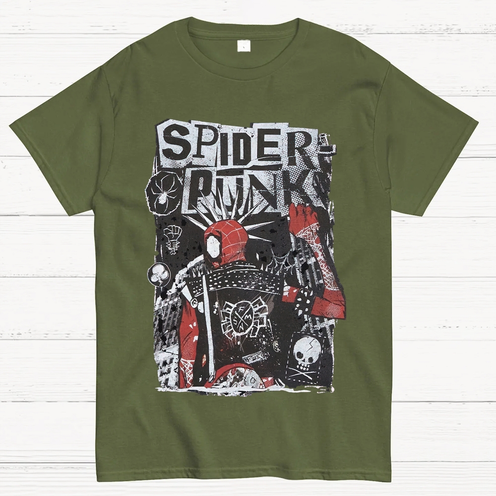 "Spider-Punk" Punk Rock Cotton T-shirt 