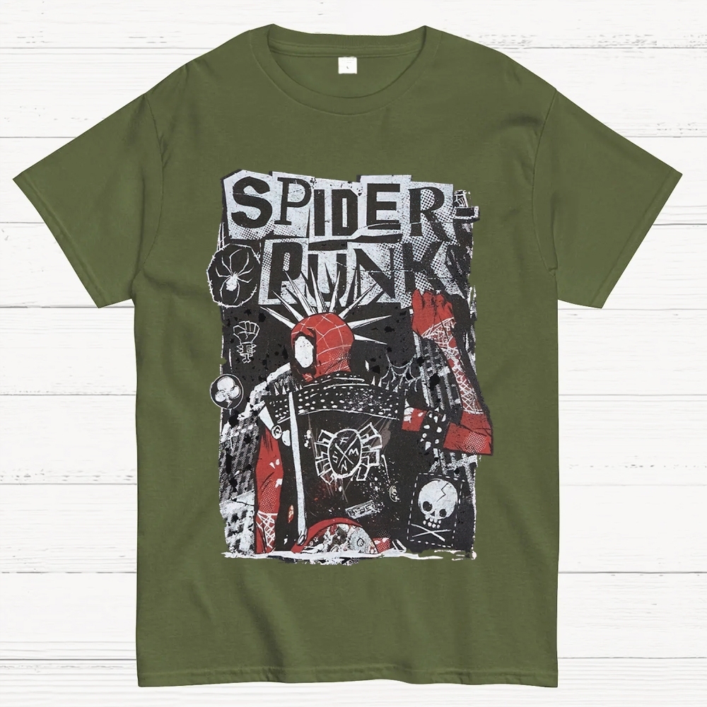 "Spider-Punk" Punk Rock Cotton T-shirt 