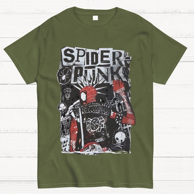 "Spider-Punk" Punk Rock Cotton T-shirt 